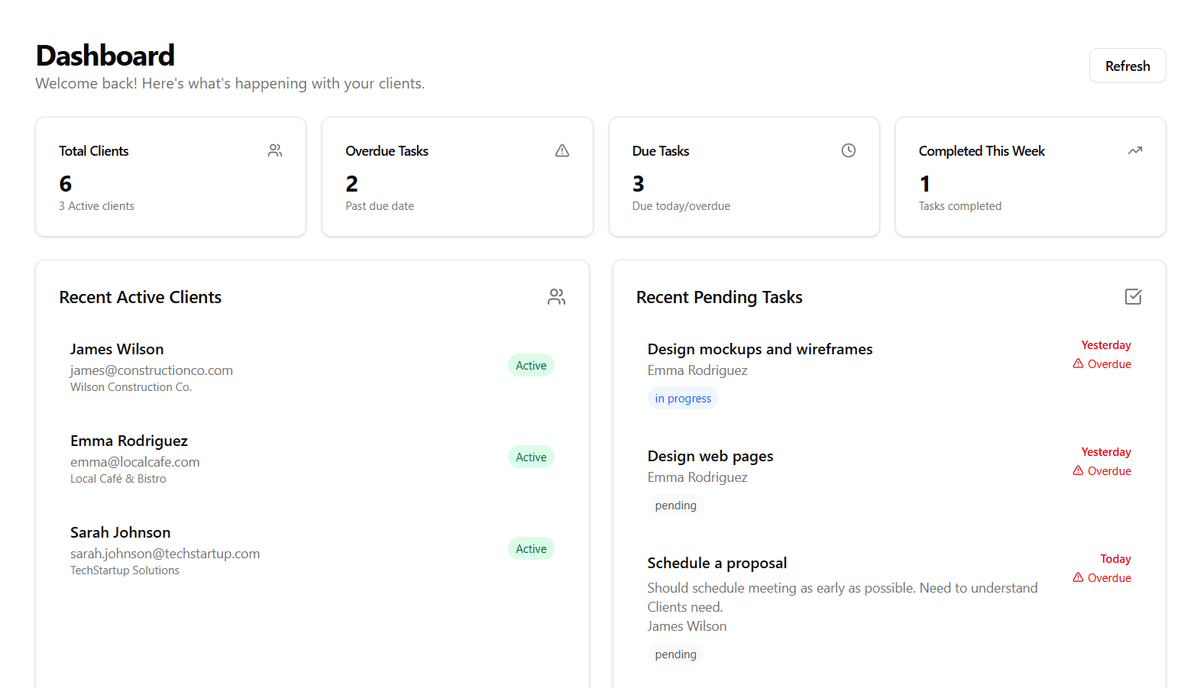 ClientSync Dashboard